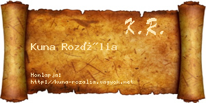 Kuna Rozália névjegykártya