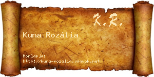 Kuna Rozália névjegykártya