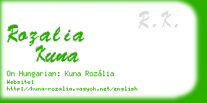 rozalia kuna business card