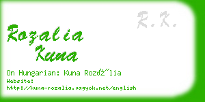 rozalia kuna business card